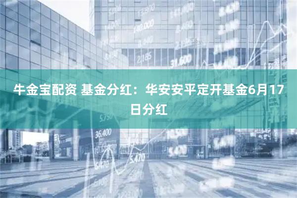 牛金宝配资 基金分红：华安安平定开基金6月17日分红